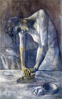 Pablo Picasso : woman ironing